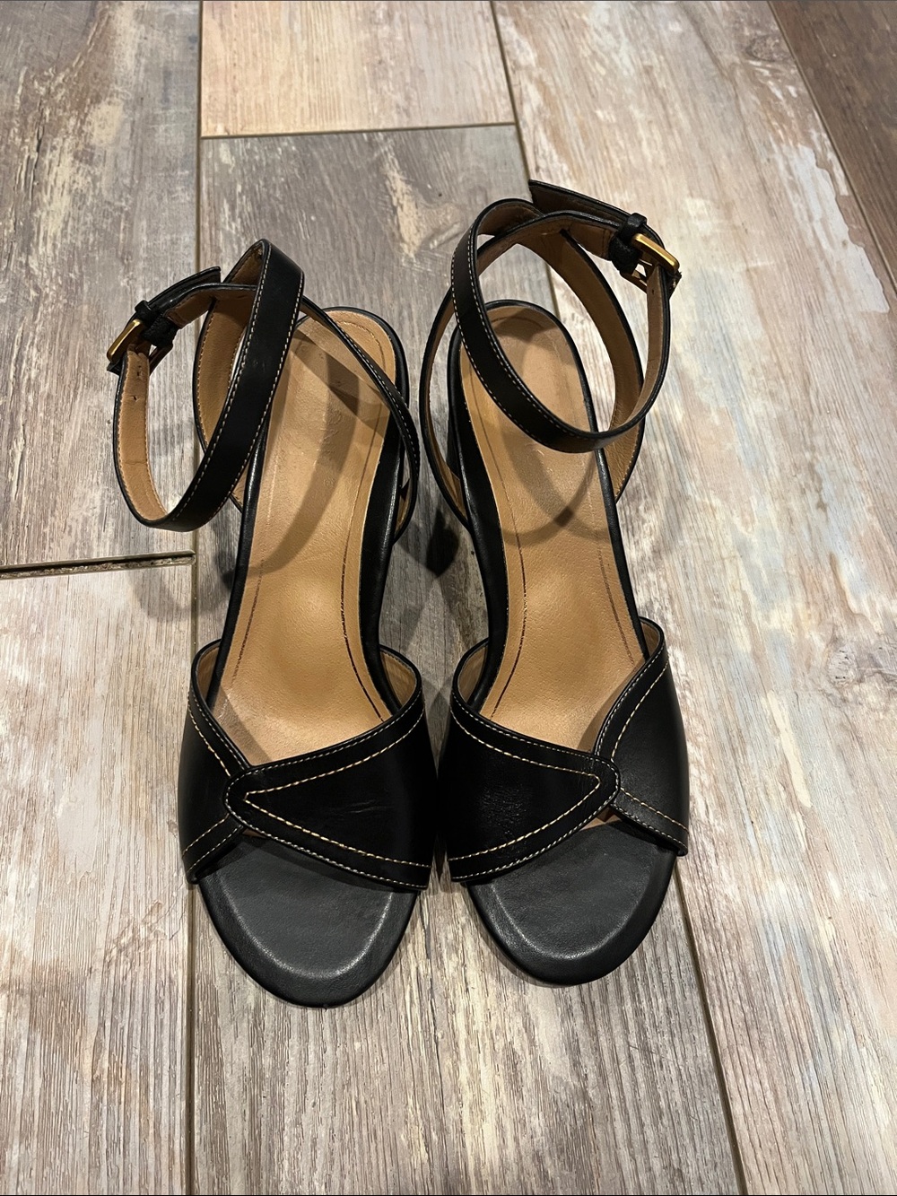 Elegant Black Ankle-Strap Heeled Sandals by Vionic